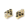 Brass Micro Pave Cubic Zirconia Cabochons KK-A174-12G-4