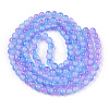 Baking Paint Imitation Jade Glass Round Bead Strands DGLA-N003-8mm-01-2