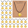 40Pcs Baseball Alloy Enamel Pendant Necklaces NJEW-GO00004-1