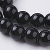 Synthetic Black Stone Beads Strands G-G088-8mm-3