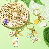 Easter Egg & Rabbit & Carrot Alloy Enamel Pendant Keychain KEYC-JKC00580-5