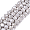 Electroplate Glass Beads Strands EGLA-A044-P6mm-A19-1