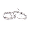 Tarnish Resistant 201 Stainless Steel Huggie Hoop Earring Findings STAS-P283-01Q-P-2
