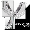 25Set Aluminum Corner Bracket & 2pcs Iron Hexagon Wrench TOOL-NB0001-98-5