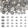 240pcs 6 styles Tibetan Style Zinc Alloy Flower Bead Caps FIND-DC0003-92-1