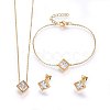 304 Stainless Steel Jewelry Sets SJEW-H137-25G-1