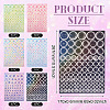 6 Sheets 6 Colors Waterproof PVC Self Adhesive Stickers DIY-TA0013-95-3