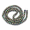 Electroplate Non-magnetic Synthetic Hematite Beads Strands G-T114-60B-06-2