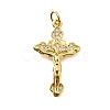 Brass Micro Pave Cubic Zirconia Pendants X-KK-S523-13G-1