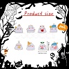 24Pcs 8 Style Halloween Theme Alloy Enamel Pendants ENAM-SZ0004-24-2