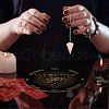 AHADEMAKER 1Pc Cone/Spike/Pendulum Natural Rose Quartz Stone Pendants DIY-GA0004-32C-5