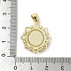Brass Pave Shell Pendants KK-I708-17F-G-3