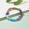 Natural & Synthetic Mixed Stone Chips Beads Stretch Bracelet BJEW-AL00003-20-3