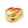Rack Plating Brass Enamel Beads KK-U029-22G-07-2