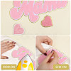4Pcs 2 Styles Mother's Day Theme Chenille Embroider Thread Iron on/Sew On Patches PATC-CA0001-24B-4
