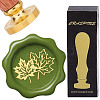 Brass Wax Seal Stamps with Wood Handle AJEW-WH0412-0207-1