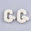 Handmade ABS Plastic Imitation Pearl Woven Beads FIND-T039-18-G-2