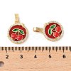 Rack Plating Brass Micro Pave Cubic Zirconia Pendants KK-C037-02G-3