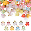 72Pcs 9 Colors Acrylic Pendants OACR-SC0002-38B-7
