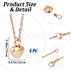 Stainless Steel Urn Ashes Necklace NJEW-CN0001-03RG-2