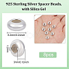 8Pcs 925 Sterling Silver Spacer Beads STER-BC0001-61B-2