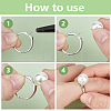 1Pc 925 Sterling Silver Adjustable Design Ring Mounts Fittings with Pearl Seat STER-BC0002-79B-P-4