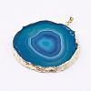 Natural Agate Big Pendants G-P305-E05-G-2