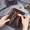 Square Portable Leather Single Watch Pouch Storage Bags ABAG-WH0047-09-3