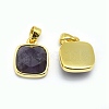 Natural Amethyst Pendants G-O176K-03G-2