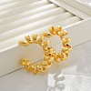 Brass Spiral Laid Stud Earrings for Women EJEW-A121-21G-1