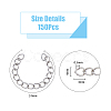 150Pcs 304 Stainless Steel Curb Chains Extender STAS-DC0013-10-2