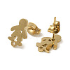 Ion Plating(IP) 304 Stainless Steel Stud Earring Findings STAS-I206-62G-2