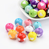 Mixed Color Heart Acrylic Beads for Chunky Necklaces X-YPL454-1