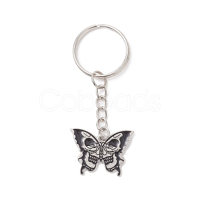 6Pcs Halloween Alloy Enamel Keychian KEYC-JKC01409-1
