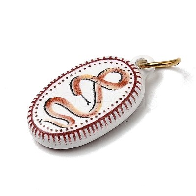 Printing 304 Stainless Steel Pendants STAS-K304-09B-G-1