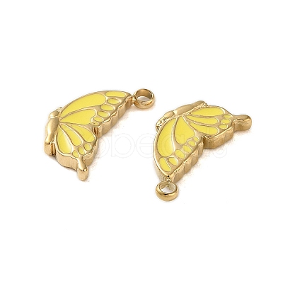 304 Stainless Steel with Enamel Charms STAS-L022-400G-03-1