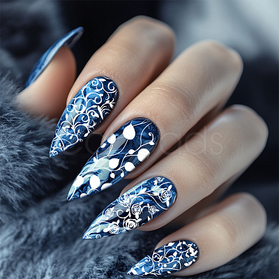 Stainless Steel DIY Nail Art Templates MRMJ-WH0092-103-1