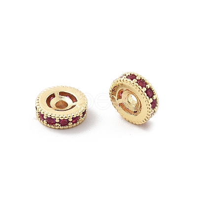 Brass Micro Pave Cubic Zirconia Beads KK-R216-10B-KCG02-1