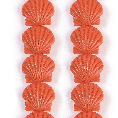 Synthetic Coral Dyed Carved Beads Strands CORA-K009-05B-02-1