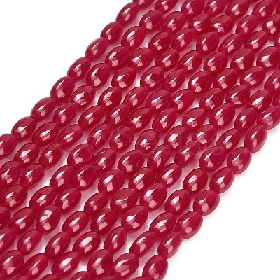 Lab Grown Red Corundum Beads Strands GG-CBAC488-02B-1