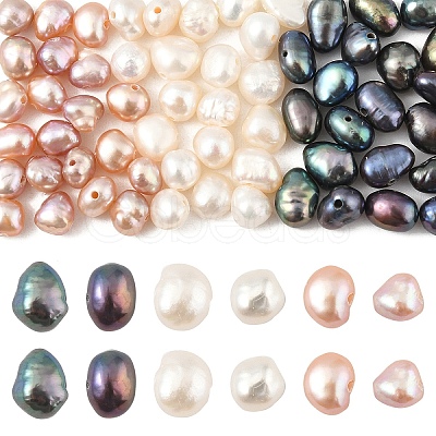 10Pcs Natural Cultured Freshwater Pearl Beads PEAR-YW0001-07B-1