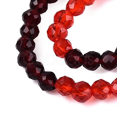 Transparent Glass Beads Strands GLAA-N074-01A-20-1