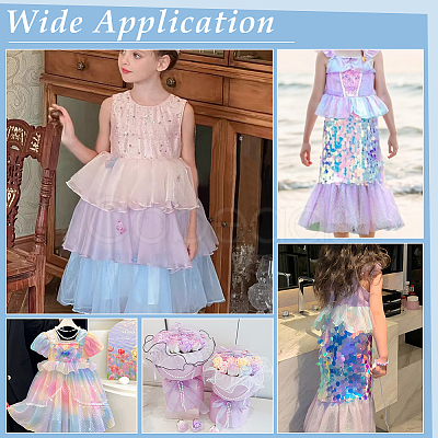 5M Gradient Color Polyester Organza Ribbons SRIB-PH0001-55-1