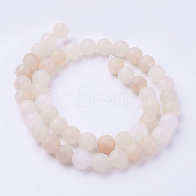 Natural Pink Aventurine Bead Strands G-G735-82-8mm-1