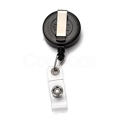 Flat Round ABS Plastic Badge Reel AJEW-I053-37A-1