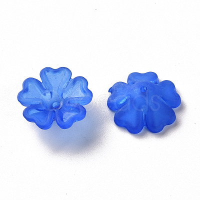 Transparent Frosted Acrylic Bead Caps MACR-S371-04A-751-1