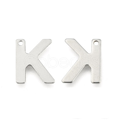 Tarnish Resistant 304 Stainless Steel Letter Charms STAS-O072-K-1