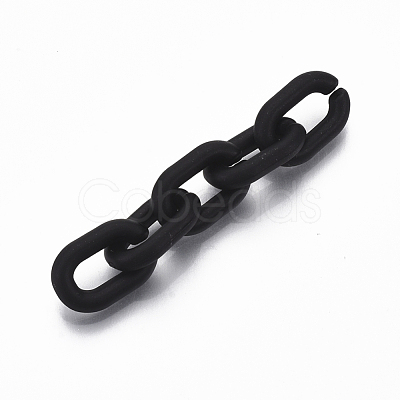 Spray Painted CCB Plastic Linking Rings CCB-R104-12A-01-1