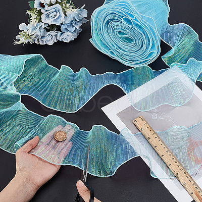 1Pc Polyester Pleated Lace Trim OCOR-GA0002-67C-1