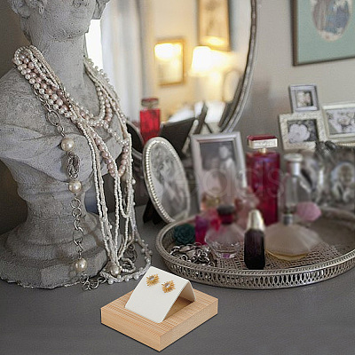3Pcs Rectangle Wood Earring Display Stands EDIS-DR0001-05A-1